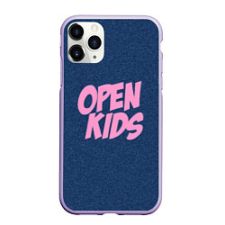 Чехол iPhone 11 Pro матовый Open kids, цвет: 3D-светло-сиреневый