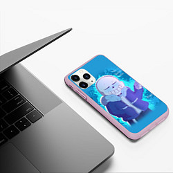 Чехол iPhone 11 Pro матовый Winter Sans, цвет: 3D-розовый — фото 2