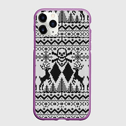 Чехол iPhone 11 Pro матовый Dead Christmas, цвет: 3D-фиолетовый