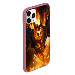Чехол iPhone 11 Pro матовый Nevermore Hell, цвет: 3D-малиновый — фото 2