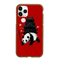 Чехол iPhone 11 Pro матовый Panda Warrior, цвет: 3D-коричневый