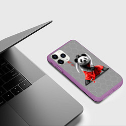 Чехол iPhone 11 Pro матовый Master Panda, цвет: 3D-фиолетовый — фото 2