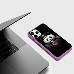 Чехол iPhone 11 Pro матовый Donut Panda, цвет: 3D-фиолетовый — фото 2