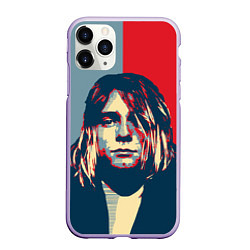 Чехол iPhone 11 Pro матовый Kurt Cobain, цвет: 3D-светло-сиреневый