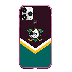 Чехол iPhone 11 Pro матовый NHL: Anaheim Ducks