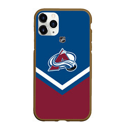 Чехол iPhone 11 Pro матовый NHL: Colorado Avalanche