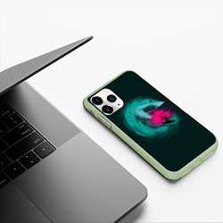 Чехол iPhone 11 Pro матовый Shark Vortex, цвет: 3D-салатовый — фото 2