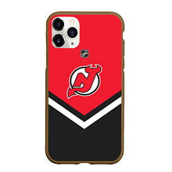 Чехол iPhone 11 Pro матовый NHL: New Jersey Devils