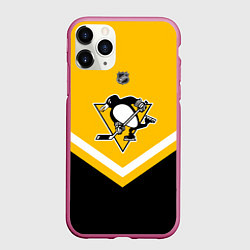 Чехол iPhone 11 Pro матовый NHL: Pittsburgh Penguins