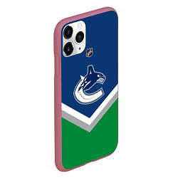 Чехол iPhone 11 Pro матовый NHL: Vancouver Canucks, цвет: 3D-малиновый — фото 2