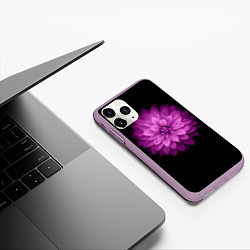 Чехол iPhone 11 Pro матовый Violet Flower, цвет: 3D-сиреневый — фото 2