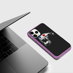 Чехол iPhone 11 Pro матовый 3D Monkey, цвет: 3D-фиолетовый — фото 2