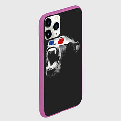 Чехол iPhone 11 Pro матовый 3D Monkey, цвет: 3D-фиолетовый — фото 2