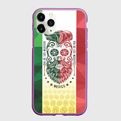 Чехол iPhone 11 Pro матовый Мексика, цвет: 3D-фиолетовый