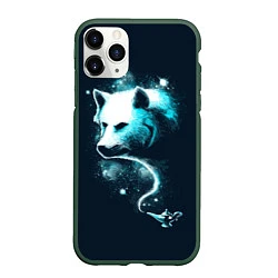 Чехол iPhone 11 Pro матовый Галактический волк