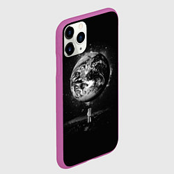 Чехол iPhone 11 Pro матовый Взгляд на землю, цвет: 3D-фиолетовый — фото 2