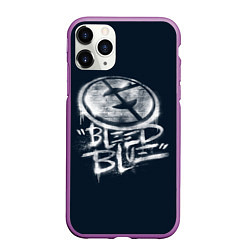 Чехол iPhone 11 Pro матовый Bleed Blue, цвет: 3D-фиолетовый