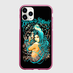 Чехол iPhone 11 Pro матовый Bring Me The Horizon, цвет: 3D-малиновый