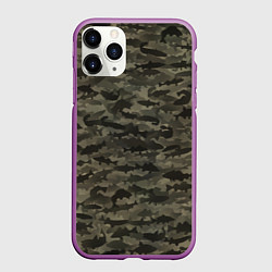 Чехол iPhone 11 Pro матовый Камуфляж рыбака, цвет: 3D-фиолетовый