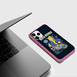 Чехол iPhone 11 Pro матовый Nuka Bombs, цвет: 3D-малиновый — фото 2