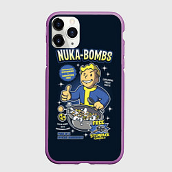 Чехол iPhone 11 Pro матовый Nuka Bombs, цвет: 3D-фиолетовый