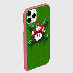 Чехол iPhone 11 Pro матовый Mushroom is Dead, цвет: 3D-малиновый — фото 2