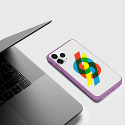Чехол iPhone 11 Pro матовый 69, цвет: 3D-фиолетовый — фото 2