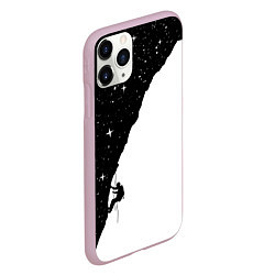 Чехол iPhone 11 Pro матовый Ночной скалолаз, цвет: 3D-розовый — фото 2