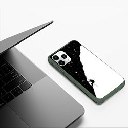 Чехол iPhone 11 Pro матовый Ночной скалолаз, цвет: 3D-темно-зеленый — фото 2