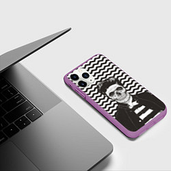 Чехол iPhone 11 Pro матовый Мертвый модник, цвет: 3D-фиолетовый — фото 2