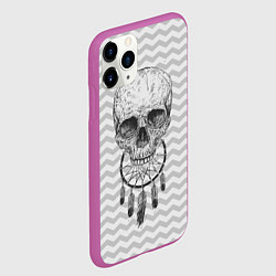 Чехол iPhone 11 Pro матовый Череп мечтателя, цвет: 3D-фиолетовый — фото 2
