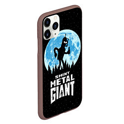 Чехол iPhone 11 Pro матовый Bender Metal Giant, цвет: 3D-коричневый — фото 2