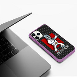 Чехол iPhone 11 Pro матовый Bender Presley, цвет: 3D-фиолетовый — фото 2