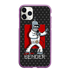 Чехол iPhone 11 Pro матовый Bender Presley, цвет: 3D-фиолетовый