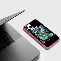 Чехол iPhone 11 Pro матовый Iron Nuts, цвет: 3D-малиновый — фото 2