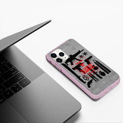 Чехол iPhone 11 Pro матовый Арсенал против зомби, цвет: 3D-розовый — фото 2