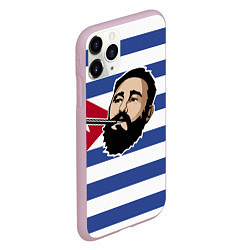 Чехол iPhone 11 Pro матовый Fidel Castro, цвет: 3D-розовый — фото 2