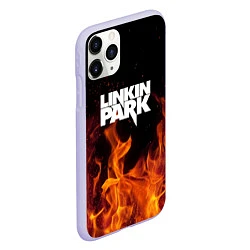 Чехол iPhone 11 Pro матовый Linkin Park: Hell Flame, цвет: 3D-светло-сиреневый — фото 2
