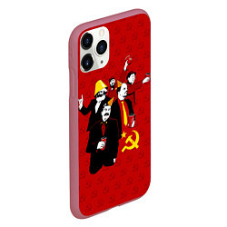 Чехол iPhone 11 Pro матовый Communist Party, цвет: 3D-малиновый — фото 2
