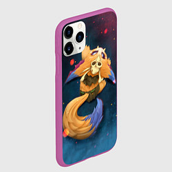 Чехол iPhone 11 Pro матовый Лис, цвет: 3D-фиолетовый — фото 2