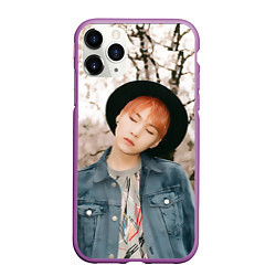 Чехол iPhone 11 Pro матовый Min Yoon Gi, цвет: 3D-фиолетовый