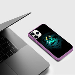 Чехол iPhone 11 Pro матовый Подводный мир, цвет: 3D-фиолетовый — фото 2