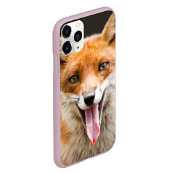 Чехол iPhone 11 Pro матовый Милая лиса, цвет: 3D-розовый — фото 2