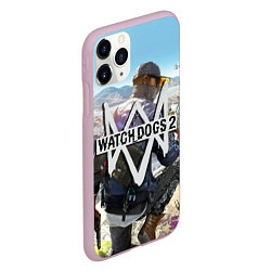 Чехол iPhone 11 Pro матовый Watch Dogs 2, цвет: 3D-розовый — фото 2