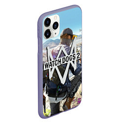 Чехол iPhone 11 Pro матовый Watch Dogs 2, цвет: 3D-серый — фото 2