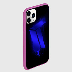 Чехол iPhone 11 Pro матовый Titan: Black collection, цвет: 3D-фиолетовый — фото 2