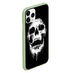 Чехол iPhone 11 Pro матовый Evil Skull, цвет: 3D-салатовый — фото 2