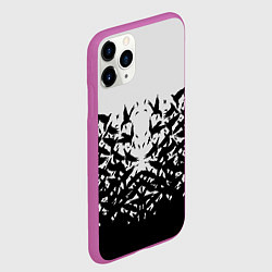 Чехол iPhone 11 Pro матовый Птичий вихрь, цвет: 3D-фиолетовый — фото 2