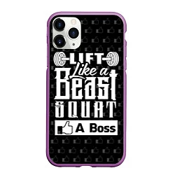 Чехол iPhone 11 Pro матовый Lift Like A Beast Squat, цвет: 3D-фиолетовый