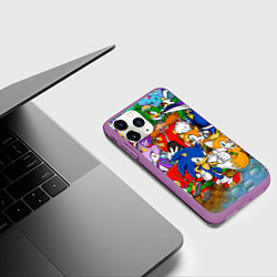 Чехол iPhone 11 Pro матовый Sonic Stories, цвет: 3D-фиолетовый — фото 2